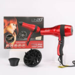 Enzo EN-6030 Sèche-Cheveux Professionnel – 3000W, Puissant et Léger - rouge - gris