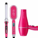 Enzo EN-6316 Pack Coiffure 3 en 1 – Sèche-Cheveux, Brosse Lissante, Fer à Boucler