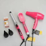 Enzo EN-6316 Pack Coiffure 3 en 1 – Sèche-Cheveux, Brosse Lissante, Fer à Boucler