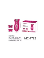 Épilateur électrique Mac Styler MC-7722 – 3 en 1 avec Tête Épilatoire, Rasoir et Lime Pieds Rechargeable