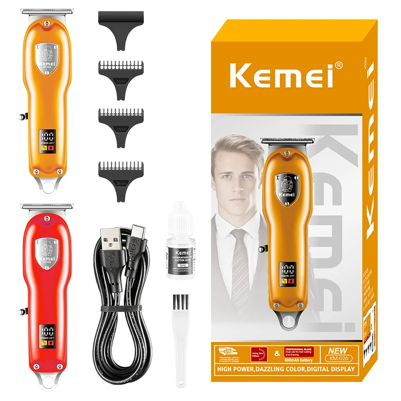 Kemei KM-026 Tondeuse Cheveux Professionnelle, Écran LED, 2500 mAh, 10 W