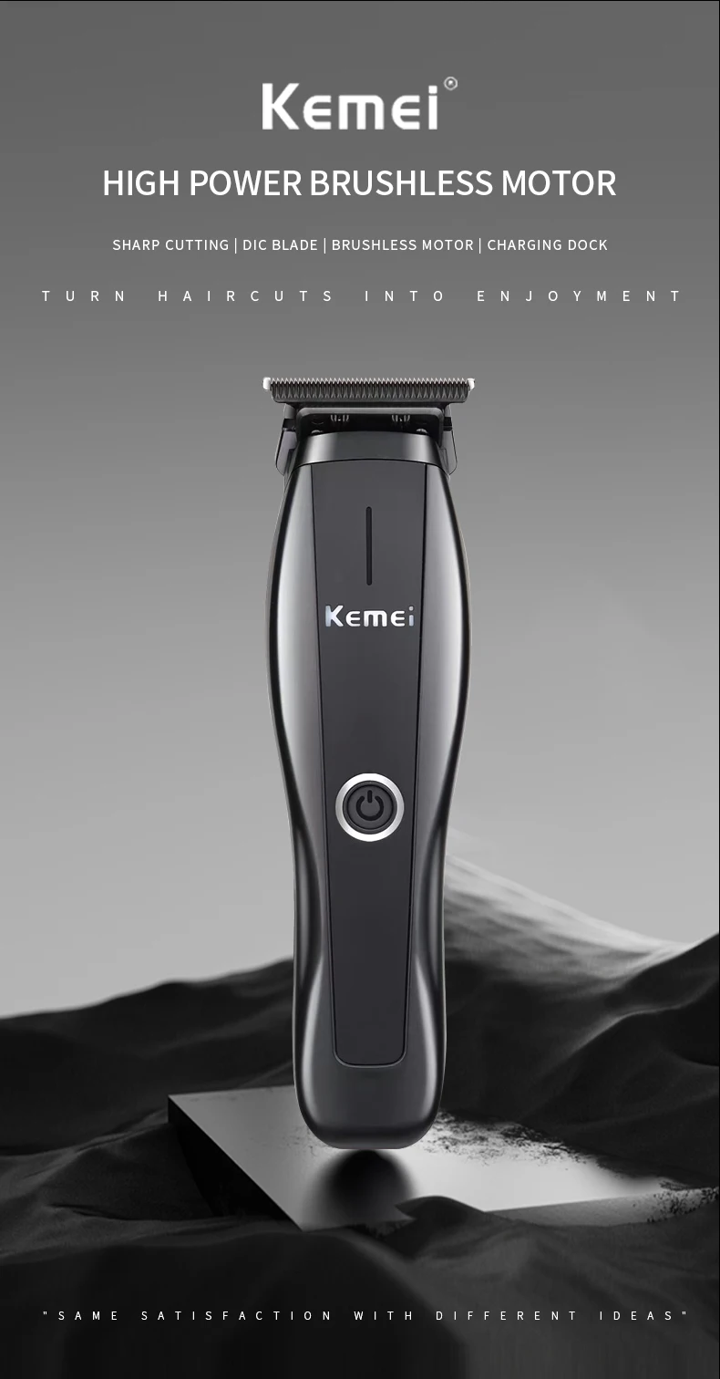 Kemei KM-2295 tondeuse à cheveux haute vitesse lame DLC Machine de barbier avec support de charge Machine de coupe de cheveux sans fil - - Boutique Algérie