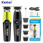 Kemei KM-2281 tondeuse à cheveux électrique LCD affichage numérique rasoir barbier gravure conception Portable professionnel Machine de découpe