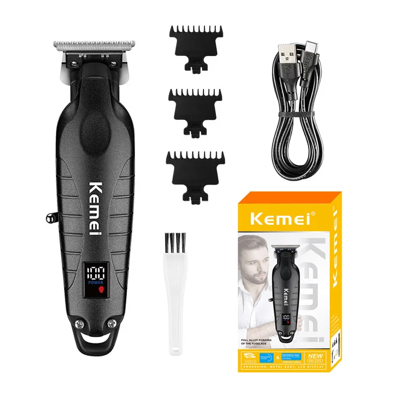 Kemei KM-2293 Tondeuse À Cheveux Électrique Professionnel Rechargeable Sans Fil Type-c - - Boutique Algérie