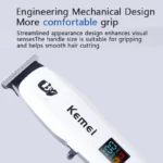 Kemei KM-PG232 tondeuse à cheveux électrique tondeuse sans fil pour hommes rasoir Rechargeable LCD blanche