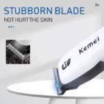 Kemei KM-PG232 tondeuse à cheveux électrique tondeuse sans fil pour hommes rasoir Rechargeable LCD blanche