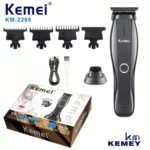 Kemei KM-2295 tondeuse à cheveux haute vitesse lame DLC Machine de barbier avec support de charge Machine de coupe de cheveux sans fil