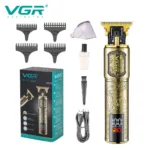 VgazV-073 Tondeuse à Cheveux et Barbe Sans Fil  – Lames en Acier Inoxydable, Rechargeable USB, Affichage LED