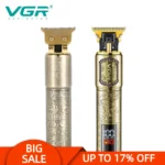 VgazV-073 Tondeuse à Cheveux et Barbe Sans Fil  – Lames en Acier Inoxydable, Rechargeable USB, Affichage LED