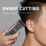 Kemei KM-2295 tondeuse à cheveux haute vitesse lame DLC Machine de barbier avec support de charge Machine de coupe de cheveux sans fil