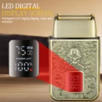 KllMEI KM-T101 Rasoir électrique professionnel pour homme, chargement USB, , écran LCD, doré gold