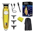 Kemei KM-i5S corps en métal doré gold affichage de puissance LED USB Rechargeable