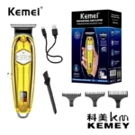 Kemei KM-i5S corps en métal doré gold affichage de puissance LED USB Rechargeable