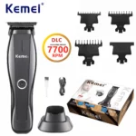 Kemei KM-2295 tondeuse à cheveux haute vitesse lame DLC Machine de barbier avec support de charge Machine de coupe de cheveux sans fil