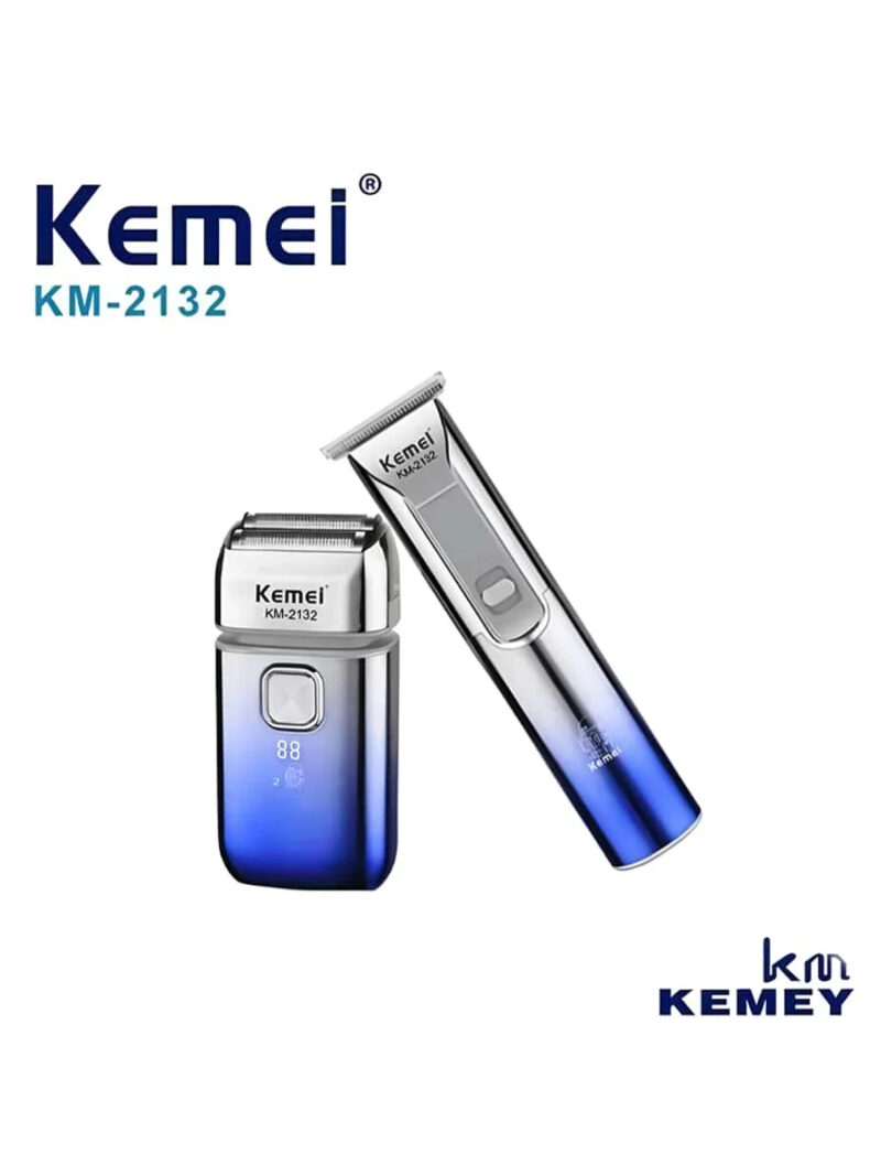 Km-2132 kemei Pack tondeuse + rasoir électrique