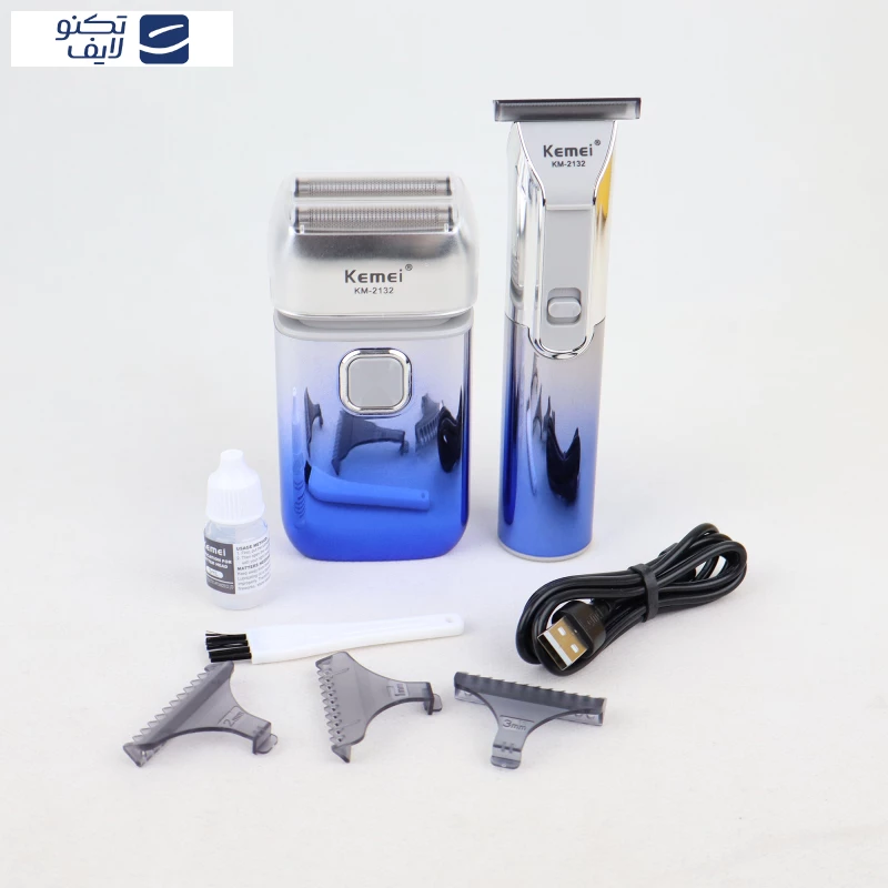 Km-2132 kemei Pack tondeuse + rasoir électrique