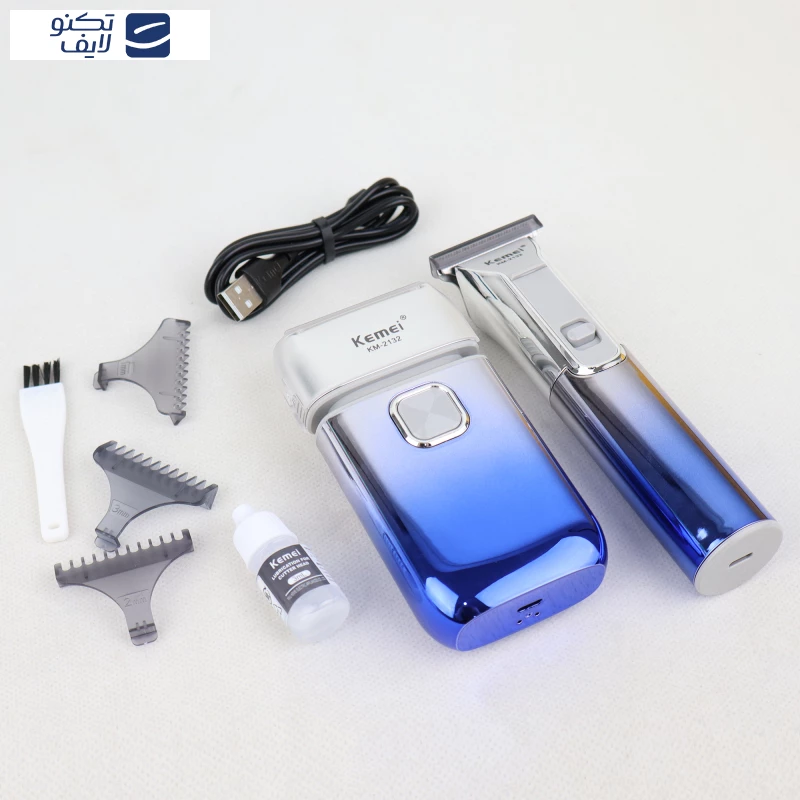 Km-2132 kemei Pack tondeuse + rasoir électrique