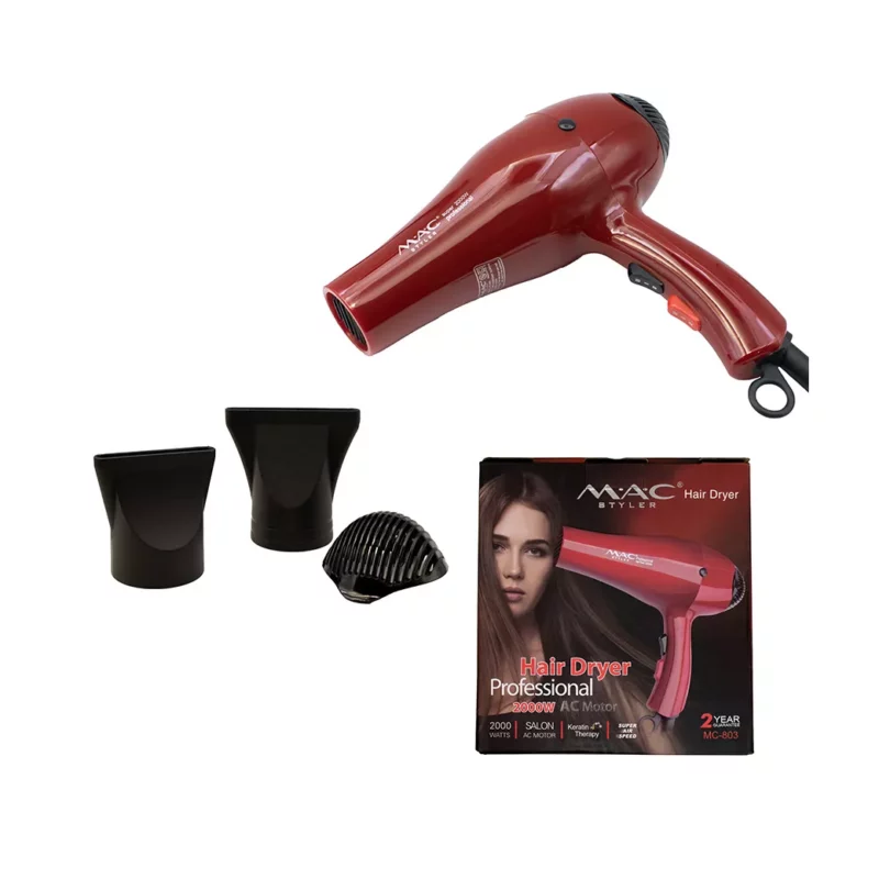 Mac Styler MC-803 Sèche-cheveux – Moteur AC Professionnel 2000W – Haute Performance