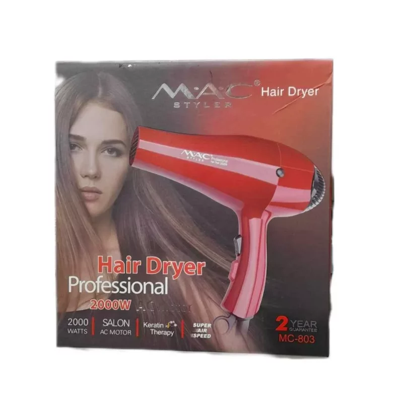 Mac Styler MC-803 Sèche-cheveux – Moteur AC Professionnel 2000W – Haute Performance