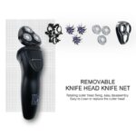 Rasoir Électrique HTC GT-626 – Tête Rotative 3D, Rechargeable, Étanche, Lames en Acier Inoxydable