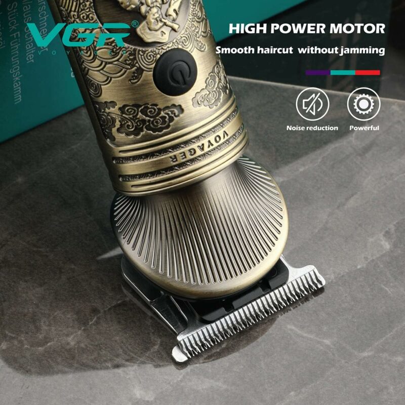 Tondeuse à Cheveux VGR V-962 – Rechargeable USB, Affichage LED, Lames Acier Inoxydable, Coupe Précise