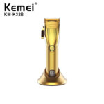 Tondeuse Kemei KM-K32S Sans Fil avec Écran LCD – Tondeuse Rechargeable pour Cheveux et Barbe gold doré