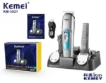 Tondeuse Multifonction 13-en-1 Kemei KM-3521 – Sans Fil, Recharge USB, Lames Acier Inoxydable​