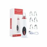 Aspirateur / Extracteur Point Noir Avec 6 Tete - Blanc de points noirs rechargeable avec écran LCD – 5 niveaux de puissance, 6 têtes interchangeables, batterie 1000 mAh
