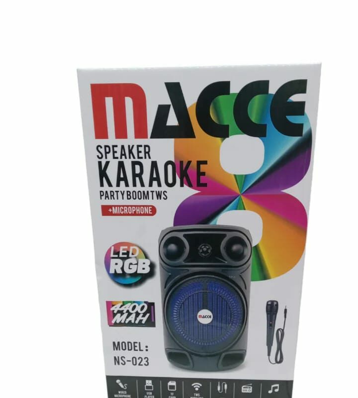Baf Bluetooth Karaoké LED RGB NS-023 – portable avec micro et batterie 4400 mAh