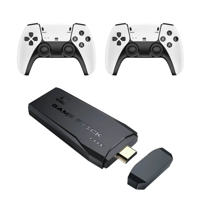 Console jeux M8 Pro Game Stick – Console de jeu rétro HDMI 4K avec 20 000+ jeux, manettes sans fil 2.4G, émulateurs PS1/GBA/Arcade