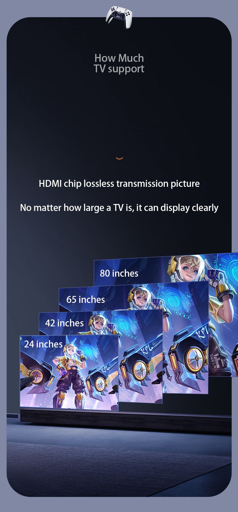 Console jeux M8 Pro Game Stick – Console de jeu rétro HDMI 4K avec 20 000+ jeux, manettes sans fil 2.4G, émulateurs PS1/GBA/Arcade