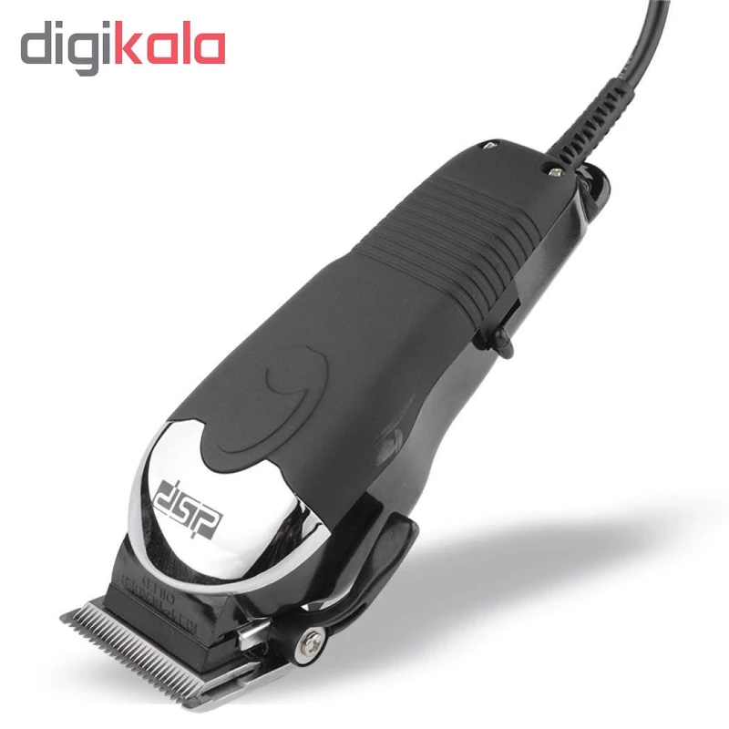 DSP E-90017 – Tondeuse professionnelle filaire 10W, lames en acier inoxydable, 4 sabots de coupe