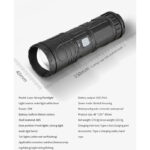 E-Smarter X3 – Lampe torche LED puissante 30W rechargeable USB, waterproof avec zoom télescopique