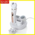 ENZO EN-3165 – Épilateur électrique 5-en-1 rechargeable pour soins complets du visage et du corps