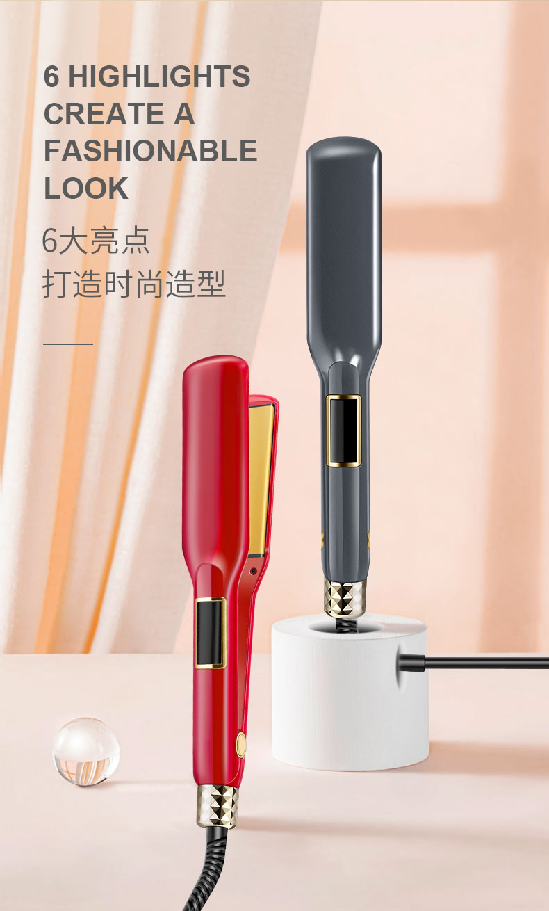 fer à lisser EN-3106 fer à lisser , lisseur professionnel céramique, fer à lisser 985 °F, lisseur cheveux écran LCD, fer à lisser chauffage rapide, lisseur plaques céramique