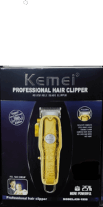Kemei KM-1958 – Tondeuse professionnelle sans fil, batterie 2000 mAh, lames en acier inoxydable