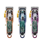 Kemei KM-2709PG Tondeuse professionnelle – Autonomie 3h, lames acier inoxydable, design transparent avec écran LCD