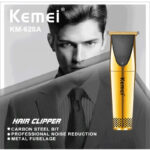 Kemei KM-628A Tondeuse rechargeable gold doré– Autonomie 60 min, lames inox, design compact