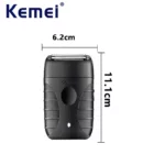 Kemei KM-T95 – Rasoir électrique professionnel sans fil, triple lame, rechargeable USB Type-C