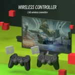 game stick lite M8 Console 2.4G double contrôleur sans fil bâton de jeu 4K 10000 jeux 64GB jeu rétro classique