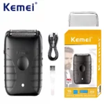 Kemei KM-T95 – Rasoir électrique professionnel sans fil, triple lame, rechargeable USB Type-C