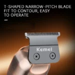 Kemei KM-1576 USB numérique rapide afficheur lcd doré gold lame en céramique, batterie 1200 mAh