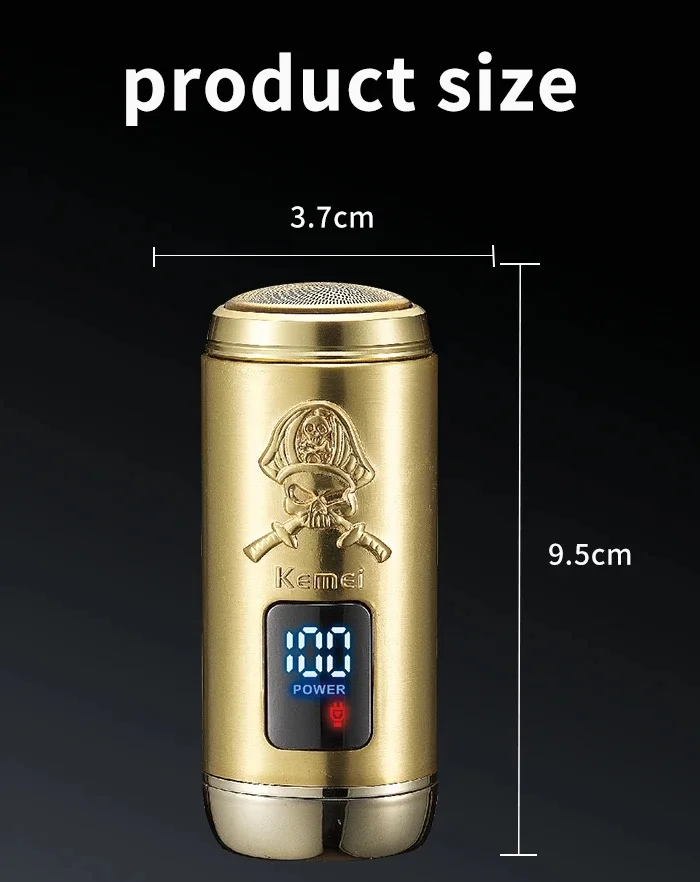 Kemei KM-C57 Rasoir Électriques Hommes USB-C Rechargeable Sans Fil doré gold Kemei KM-C57 Rasoir Électriques Hommes USB-C Rechargeable Sans Fil doré gold - - Boutique Algérie