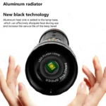 Torche LED laser Lampe de poche , 15000lm, 7 modes, batterie externe, affichage extérieur, n'aime, torche d'urgence, lanterne de camping
