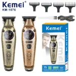 Kemei KM-1576 USB numérique rapide afficheur lcd doré gold lame en céramique, batterie 1200 mAh