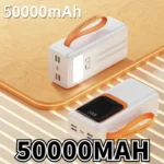 Power Bank - Batterie externe à charge super rapide 66W, 50000mAh, 20000mAh, câble intégré, grande capacité, portable, alimentation mobile extérieure,