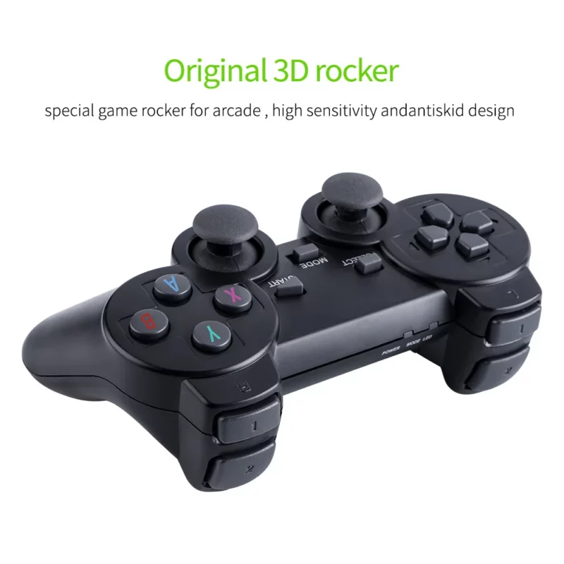 game stick lite M8 Console 2.4G double contrôleur sans fil bâton de jeu 4K 10000 jeux 64GB jeu rétro classique