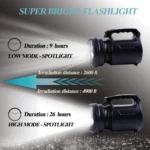King light S900 Lampe torche LED rechargeable – 3 modes d’éclairage