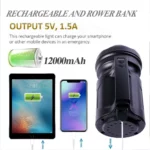 King light S900 Lampe torche LED rechargeable – 3 modes d’éclairage