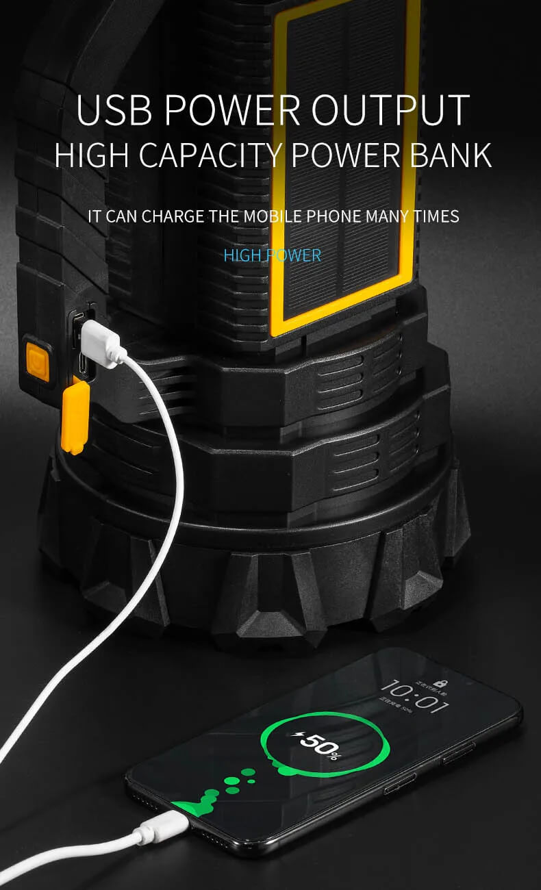 Lampe de poche LED solaire professionnelle P70 – Modèle W5191